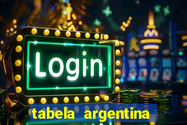 tabela argentina torneo betano